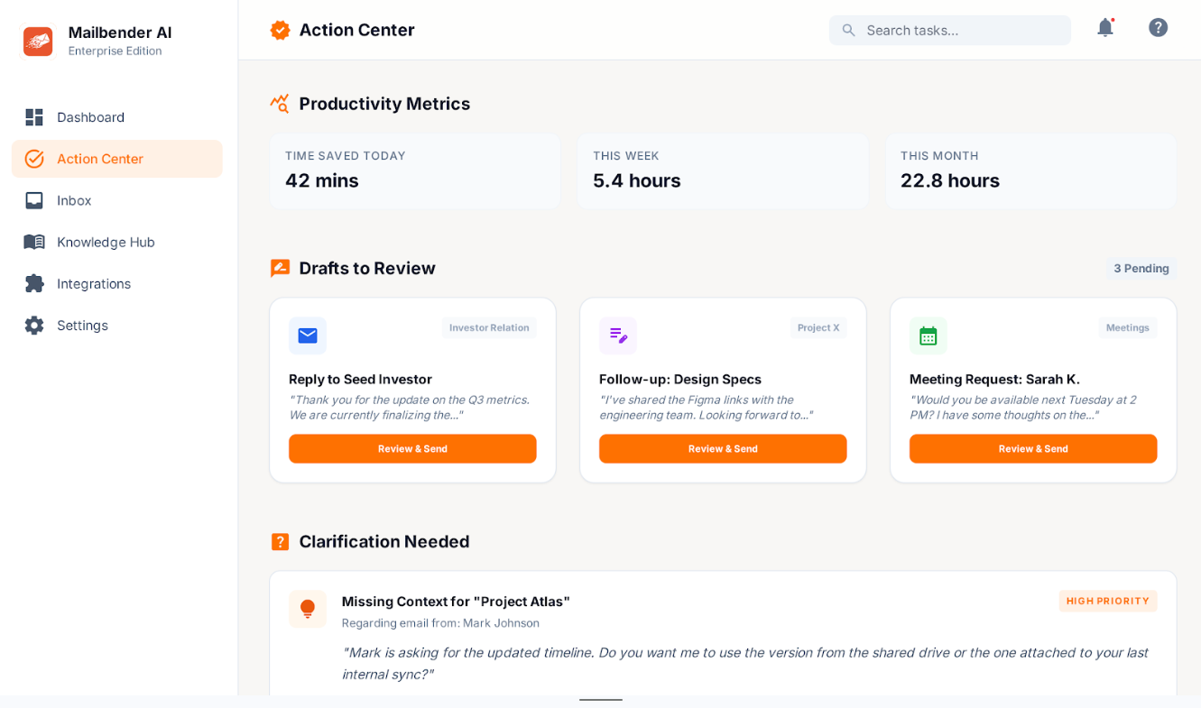 Drafts, Reports & Knowledge Base